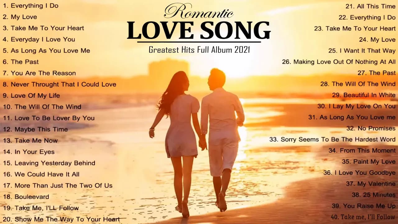 Best Love Song 2021 - Greatest Hits Romatic Love SOngs 2021 - Westlife, Backstreet boys ...
