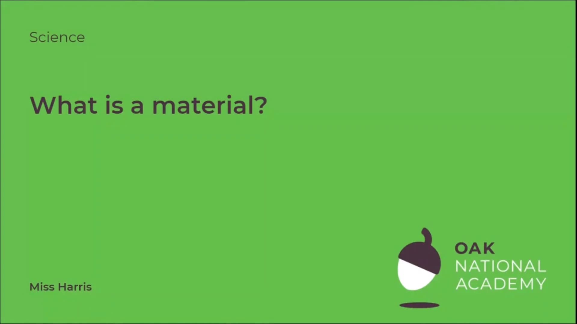 Year 1 Science