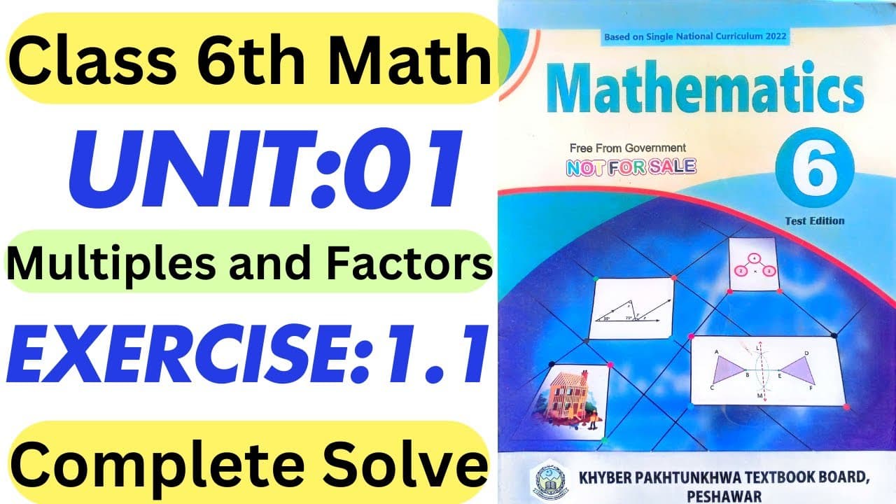 class 6th math kpk new course 2023-24