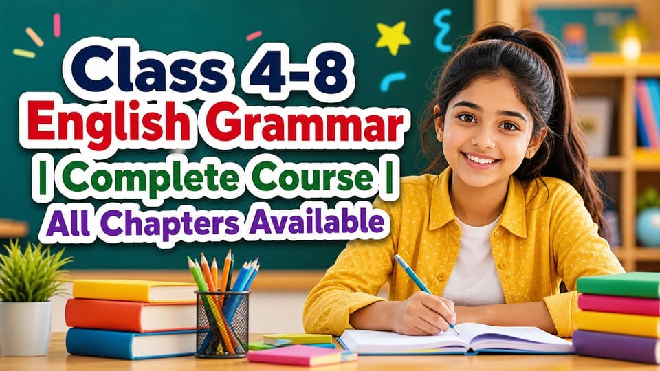 Class 4-8 English Grammar | Complete Course | All Chapters Available