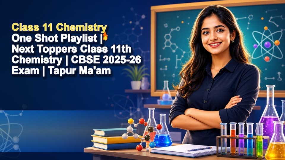 Class 11 Chemistry One Shot Playlist🔥| Next Toppers Class 11th Chemistry | CBSE 2025-26 Exam | Tapur Ma'am
