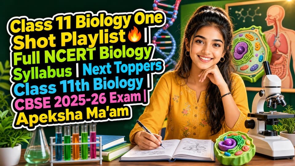 Class 11 Biology One Shot Playlist🔥| Full NCERT Biology Syllabus | Next Toppers Class 11th Biology | CBSE 2025-26 Exam | Apeksha Ma'am