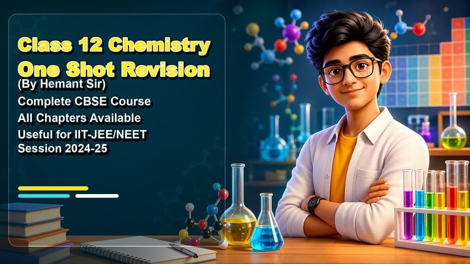 Class 12 Chemistry One Shot Revision (By Hemant Sir) | Complete CBSE Course | All Chapters Available | Useful for IIT-JEE/NEET | Session 2024-25