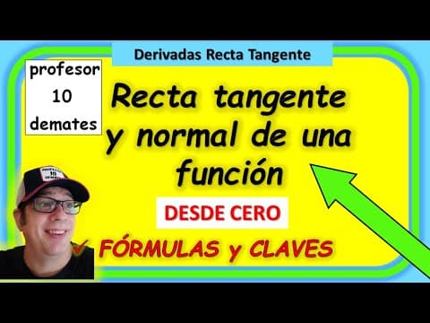 RECTA TANGENTE y NORMAL  de una función en un punto Derivadas Ejercicios resueltos Tutorial desde cero