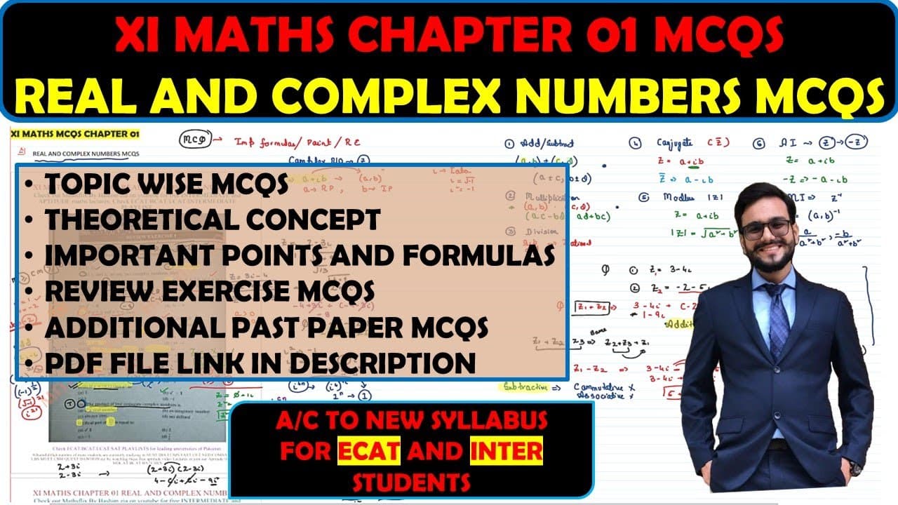 XI MATH MCQS PLAYLIST (A/C TO NEW BOOK)