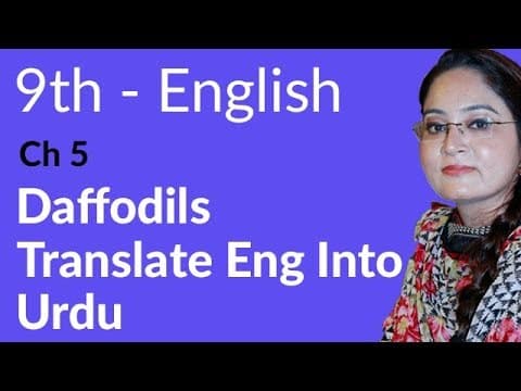 9th Class English Chapter 5 Daffodils